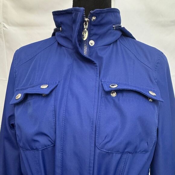 Liz Claiborne Light Hooded Jacket Blue - Picture 4 of 12